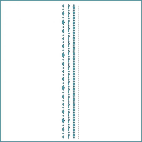 Deko-Linien - Stanzschablone